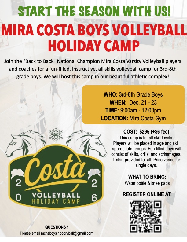 MCHS Boys Volleyball Holiday Camp
