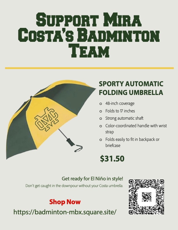 MCHS Umbrellas - Supporting Badminton