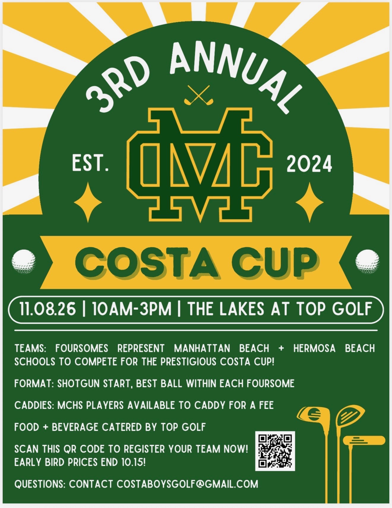 Boys Golf Costa Cup - 11/8/26