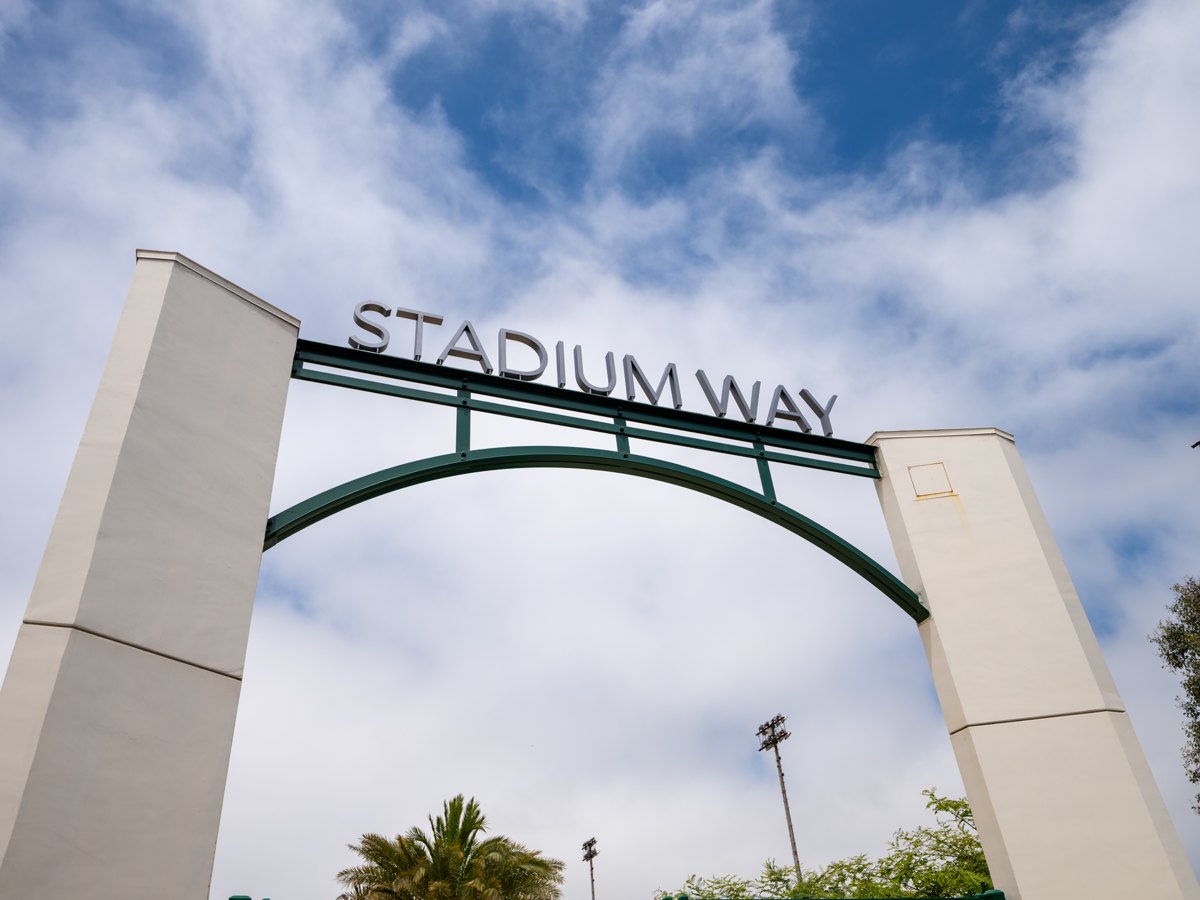 Stadium Way entrance at Mira Costa High School