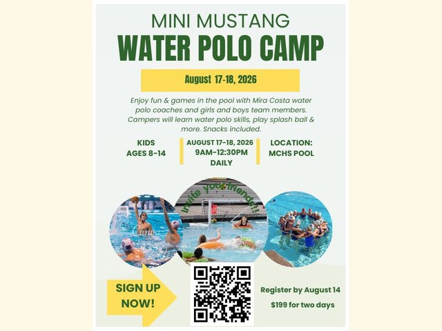 Mini Mustangs Water Polo Camp flyer