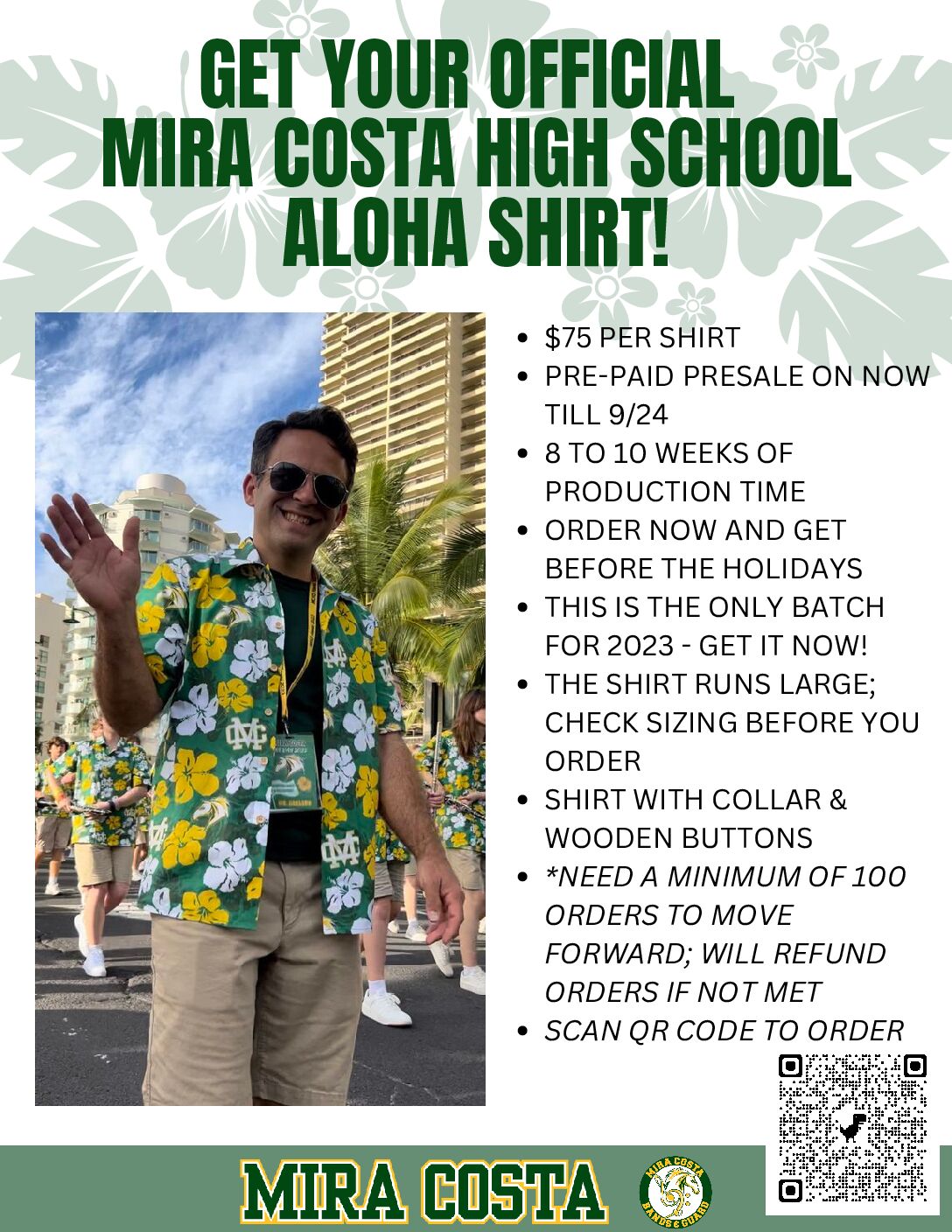 ALOHA SHIRT Flyer with QR Code MBX Foundation